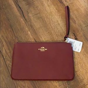 NEW Coach Burgundy Wristlet
